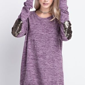 Sequined Elbow Sweater